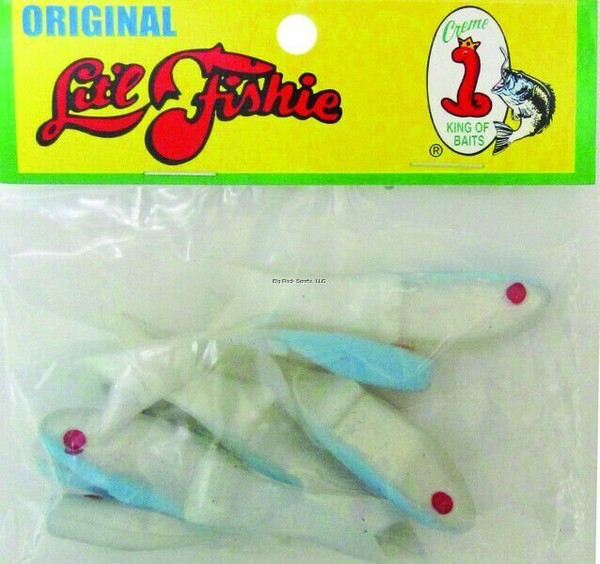Creme Lit'l Fishie Minnow 2-1/2" 1/4 Oz White Pearl Blue Back 10/Pk 2093-10
