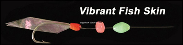 AHI Vibrant Fish Skin Sabiki Rig w/Ball Bearing/Crane Swivels #10 Hook SB-102