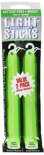 Ready America 27217 8-Hour Emergency Lighsticks (2 Pack), Green