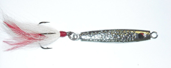 HR Tackle Painted Stingsilver Fishing Jig Spoon 1/2 Oz Chrome 1530B