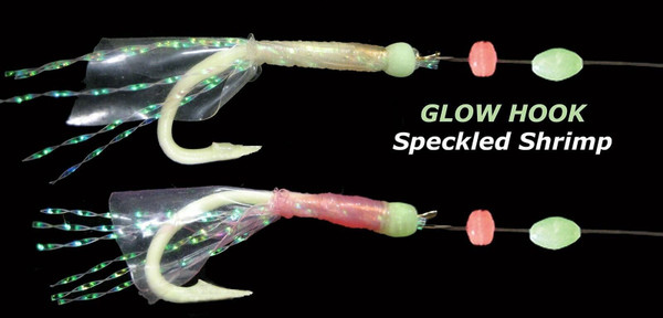 Ahi SB-403GH Sabiki Glow Hook Speckled Shrimp, Red, Body (8,15,10)