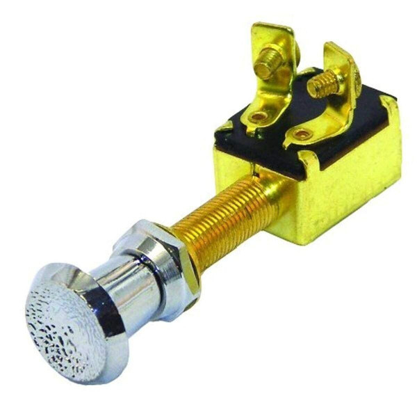Invincible Marine 2-Position Push/Pull Switch, Brass
