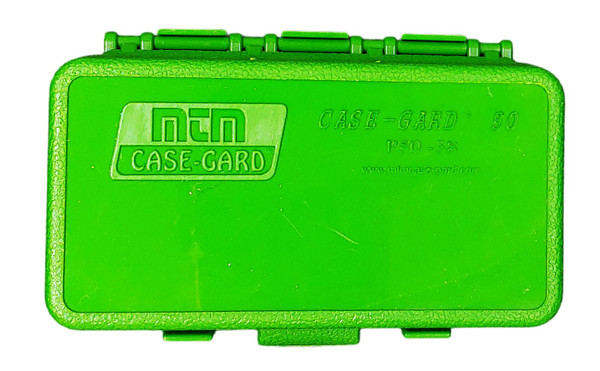 MTM Handgun Flip Top Design Ammo Box Textured Finish 38/357 Cal Green P50-38-10