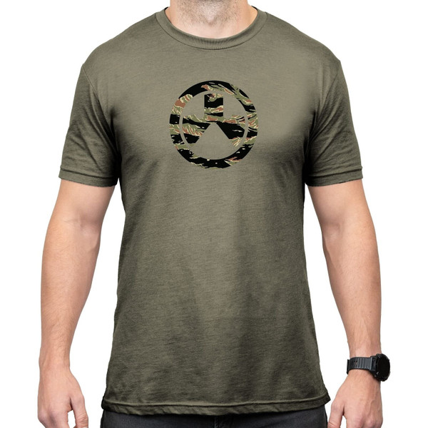 Magpul CVC Crew Neck Short Sleeve T-Shirt for Men, Tiger Stripe Olive Drab...
