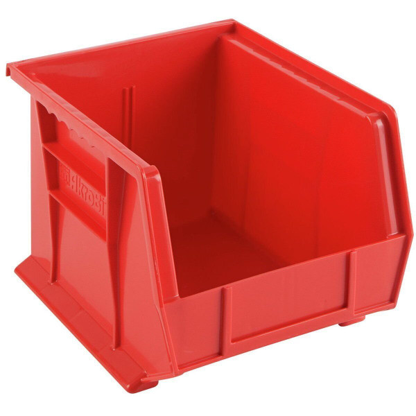 9859-7-01 Weather Guard Red Zone Plastic Medium Red Bin Box Set of 6