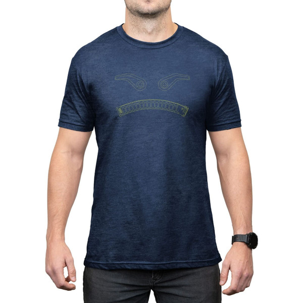 Magpul Blend Crew Neck Short Sleeve T-Shirt for Men, Magmouth Navy Heather,...