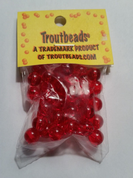 Troutbeads 8mm Ruby Red Roe