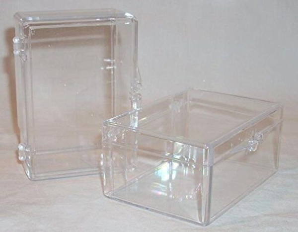 Custom Angler Clear Plastic Fly Boxes 3x2x1 Flip Top Hinged Lid
