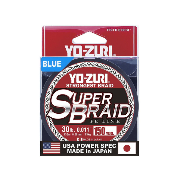 Yo-Zuri Superbraid 150 yd Floating Braid, Blue, 30 lb