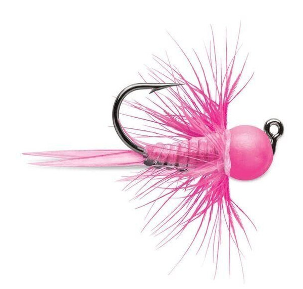 VMC Tungsten Bullfly Jig 1/64 oz Glow Pink
