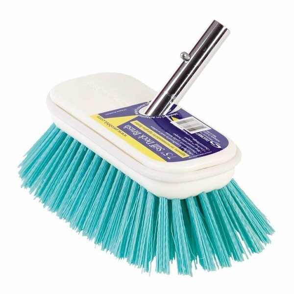 Swobbit Teak/Non-Skid Decks Boat Bottoms 7.5 In Stiff Brush Blue SW77355