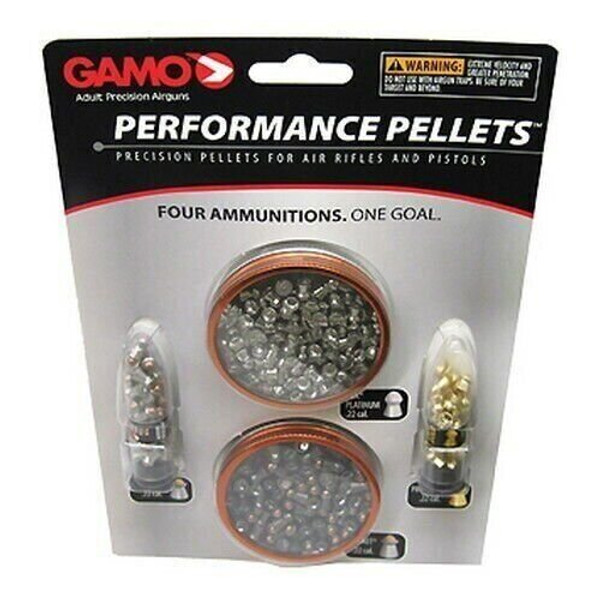 Gamo Combo Pack Performance Air Gun Pellets .22 Caliber 225 Total 63209285554