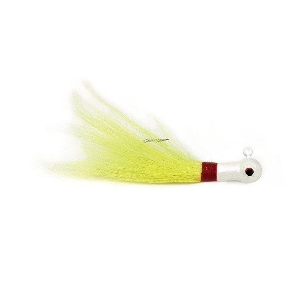 Sea Strike P1WC Popeye Bucktail Jig, 1 oz, 36678 Hook, White