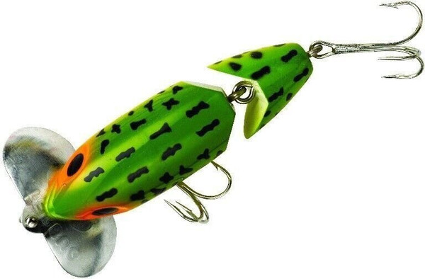 Arbogast G675-06 Jointed Jitterbug Clicker, 3 1/2, 5/8 oz, Frog White Belly