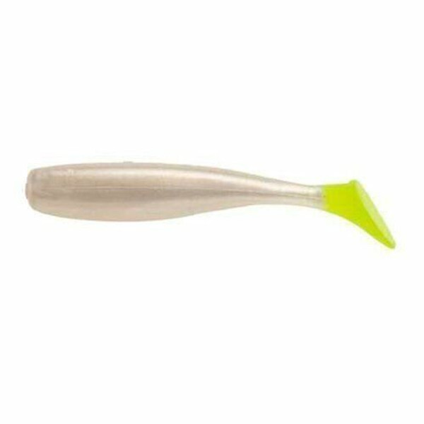 DOA CAL 3 1/2" Shad Tail 12 per pk Pearl Chartreus