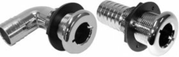 T-H Marine Thru Hull Boat Plumbing Fitting - 90 Degree - 3/4" Hose - Black
