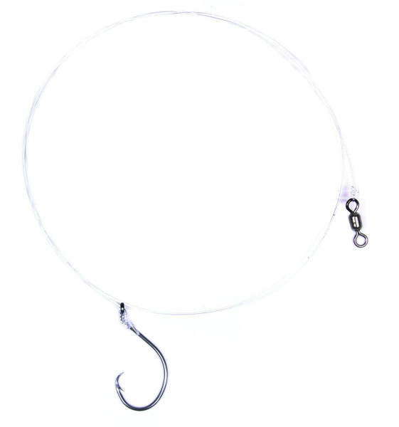 Sea Striker Sea Strike CHL1 Circle Hook Leader 20# Mono Black Hook Sz1 3Pk
