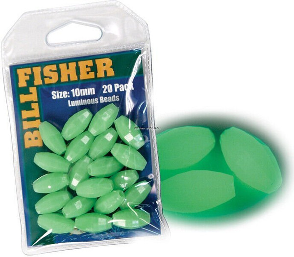 Billfisher Oval Shaped Luminous Glow Bead 10mm 20/Pack OGB-20