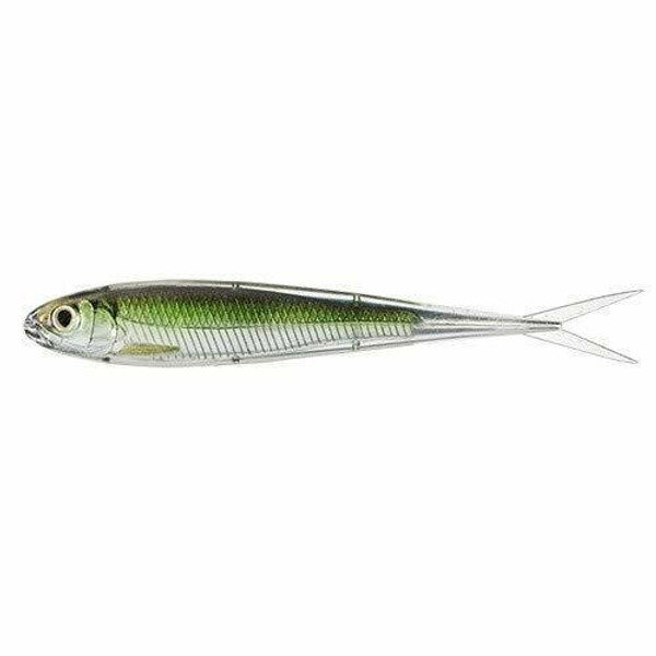 LiveTarget Twitch Minnow Soft Jerkbait 1/4oz 4-1/2" Silver/Green 4/Pk SSR115S952