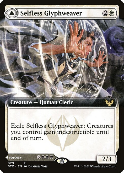 Selfless Glyphweaver // Deadly Vanity (STX) (Foil) (Extended Art) (#329)