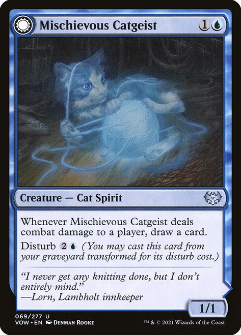 Mischievous Catgeist // Catlike Curiosity (VOW) (Foil) (#69)