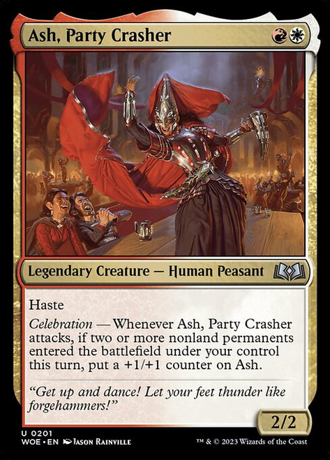 Ash, Party Crasher (WOE) (Foil) (#201)