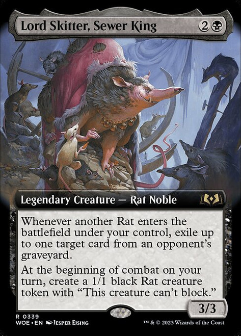 Lord Skitter, Sewer King (WOE) (Foil) (Extended Art) (#339)