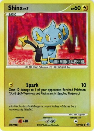 Shinx - 98/130 [Diamond & Pearl] (PTCG-BKP2) (Reverse Holofoil) (#098/130)
