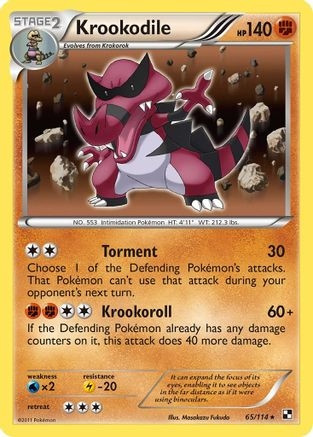 Krookodile (PTCG-BLW2) (Reverse Holofoil) (#65/114)
