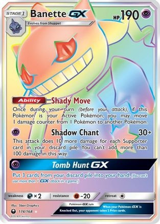 Banette GX (Secret) (PTCG-CES) (Holofoil) (#174/168)