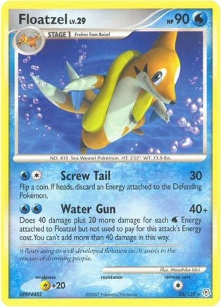 Floatzel (PTCG-DP) (Reverse Holofoil) (#26/130)