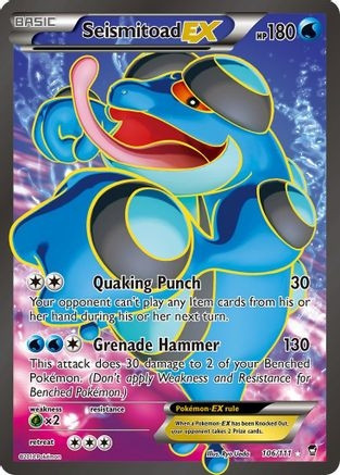 Seismitoad EX (106 Full Art) (PTCG-FFI) (Holofoil) (#106/111)