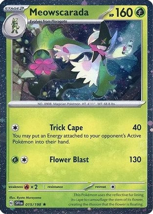 Meowscarada - 015/198 (Cosmos Holo) (PTCG-MCAP) (Holofoil) (#015/198)