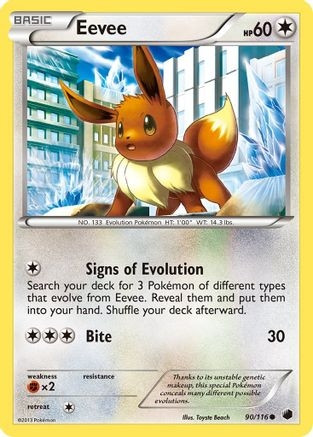 Eevee (90) (PTCG-PLF) (Reverse Holofoil) (#90/116)