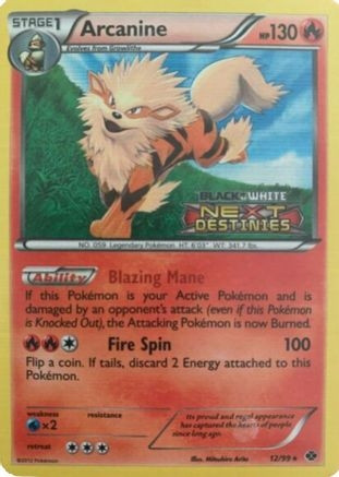 Arcanine - 12/99 (Prerelease) (PTCG-PR15) (Holofoil) (#12/99)