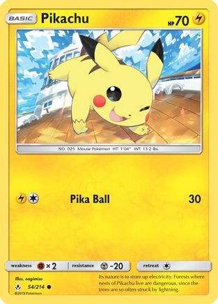 Pikachu (PTCG-SM10) (#54/214)