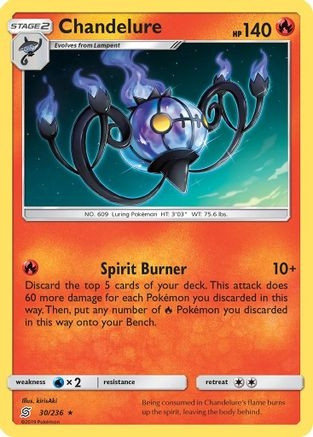Chandelure (PTCG-SM11) (Holofoil) (#30/236)