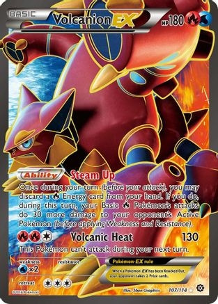 Volcanion EX (Full Art) (PTCG-STS) (Holofoil) (#107/114)