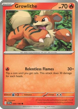 Growlithe - 030/198 (PTCG-SV1) (Reverse Holofoil) (#030/198)
