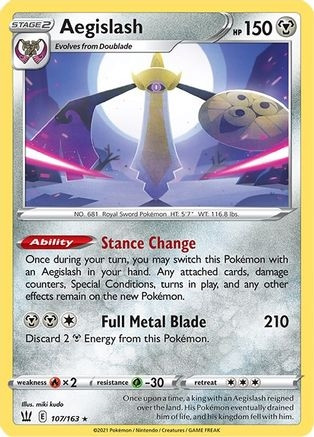 Aegislash (107) (PTCG-SWSH05) (Reverse Holofoil) (#107/163)