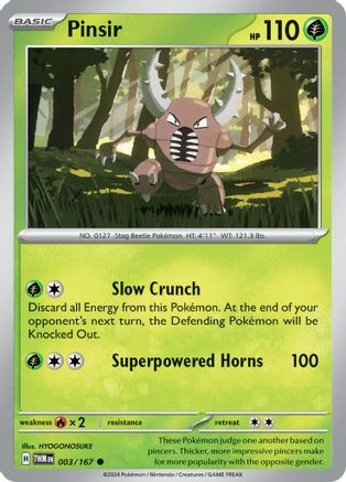 Pinsir - 003/167 (PTCG-TWM) (Reverse Holofoil) (#003/167)