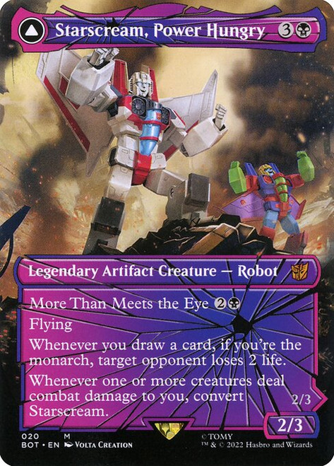 Starscream, Power Hungry // Starscream, Seeker Leader (BOT) (Foil) (Borderless) (#20)