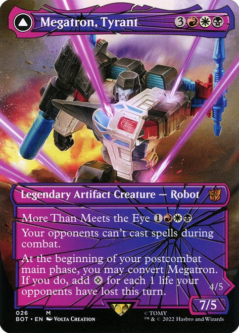 Megatron, Tyrant // Megatron, Destructive Force (BOT) (Foil) (Borderless) (#26)