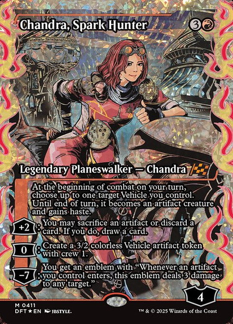 Chandra, Spark Hunter (DFT) (Fracture Foil) (Full Art) (#411)
