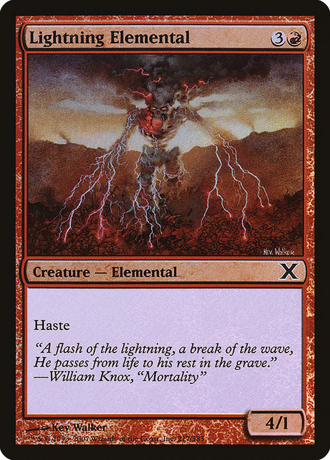 Lightning Elemental (10E) (Foil) (#217★)
