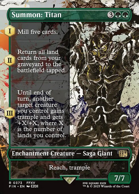 Summon: Titan (FIN) (Foil) (Borderless) (#373)