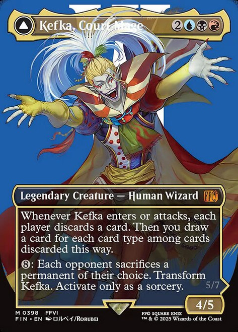 Kefka, Court Mage // Kefka, Ruler of Ruin (FIN) (Borderless) (#398)