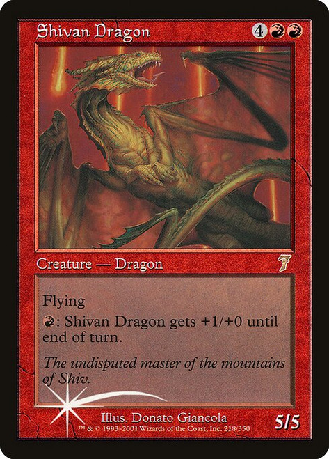 Shivan Dragon (7ED) (Foil) (#218★)