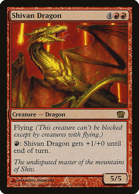 Shivan Dragon (8ED) (Foil) (#221★)