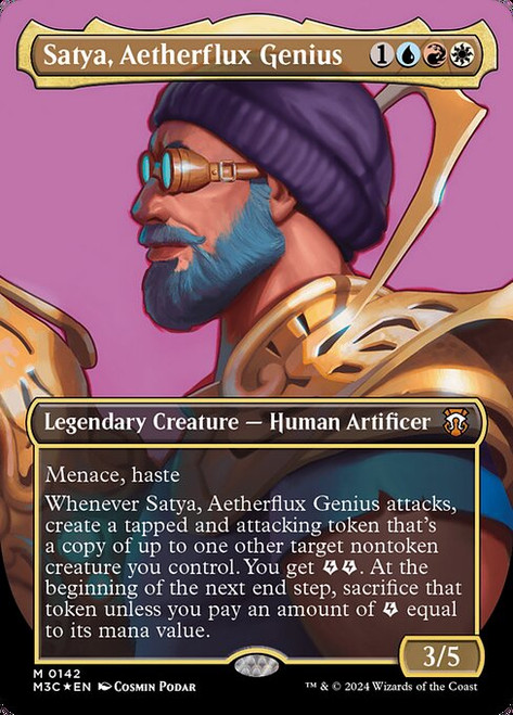 Satya, Aetherflux Genius (M3C) (Ripple Foil) (Borderless) (#142)
